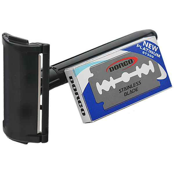DORCO станок для бритья классический pl 602-B в блистере + 2 лезвия